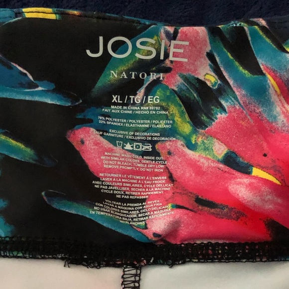 NWT JOSIE NATORI SOLSTICE CAMI CROP TOP Sz XL Azalea Trellis Wave Athletic Top - Picture 6 of 7